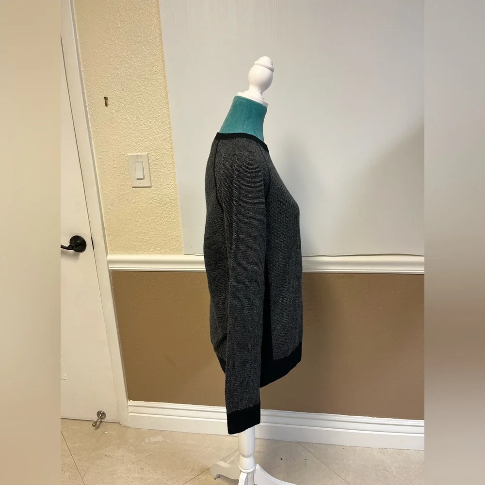 Vince Birdseye Wool & Cashmere Sweater – Gray & Black –‎ Size S